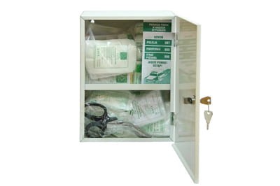 Apteczka ścienna stalowa TYP 30 wyposażona