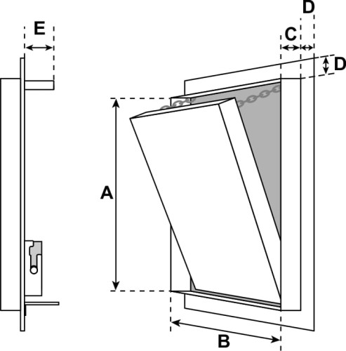 schemat - Klapa rewizyjna FF System typ F4