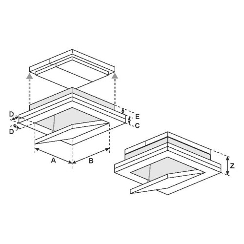 Klapa rewizyjna FF System typ F6  EI90 - wymiary
