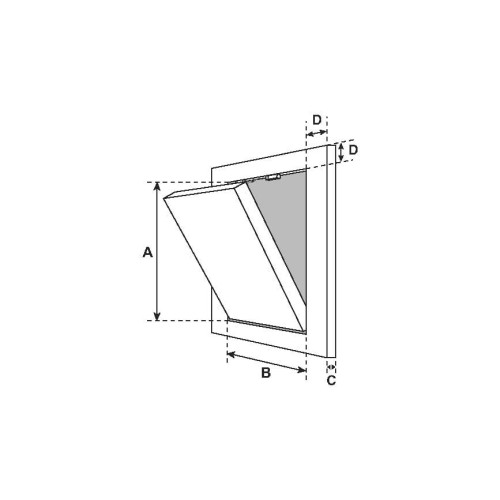 Klapa rewizyjna FF System F5 do ścian szybów instalacyjnych EI60 - wymiary