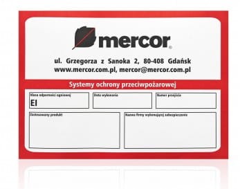 Этикетка Mercor 