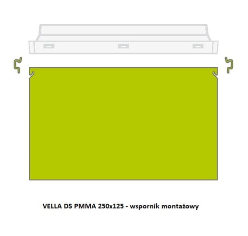 Zestaw DS - PMMA 250x125 Vella do montażu flagowego