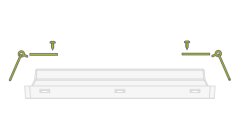 Zestaw PT (podtynkowy) montażu zwieszanego oprawa VELLA