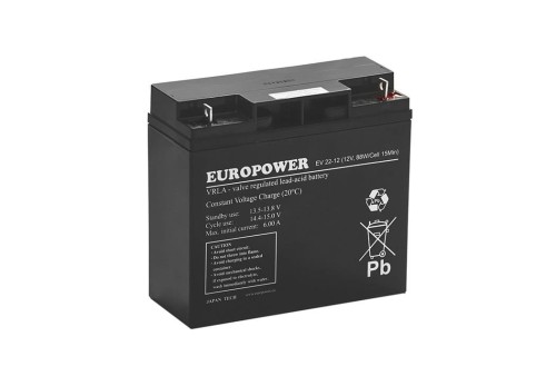 Akumulator 12V-22Ah, EUROPOWER