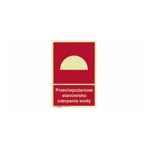 Znak "Przeciwpożarowe stanowisko czerpania wody" Bold