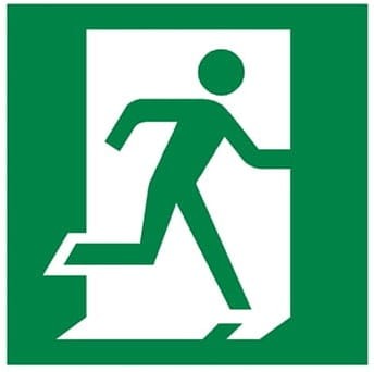 Piktogram "Drzwi (wyjście) ewakuacyjne prawostronne"