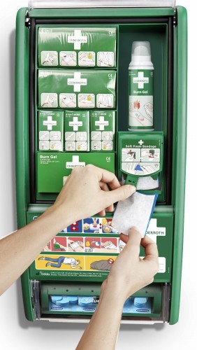 Apteczka przemysłowa pierwszej pomocy Cederroth First Aid & Burn Station REF 51011003
