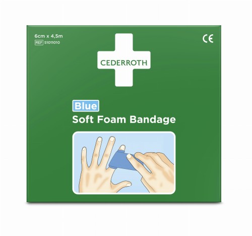 Bandaż piankowy Cederroth Soft Foam Bandage Blue 4,5m 51011010