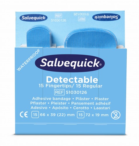 Plastry wykrywalne opuszkowe/regularne Cederroth Salvequick 15/15szt.