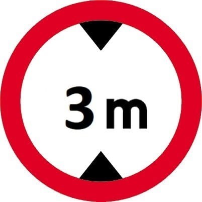 Znak "Zakaz wjazdu pojazdów o wysokości ponad 3m"  Signproject 