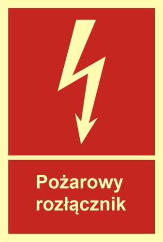 Znak "Pożarowy rozłącznik"  Signproject