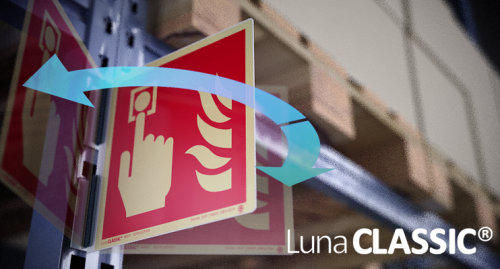 Znak uchylny "Alarm pożarowy ROP" Bold