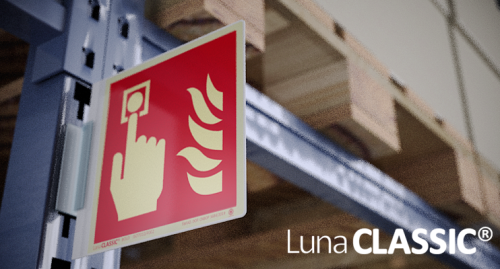 Znak uchylny "Alarm pożarowy ROP" Bold