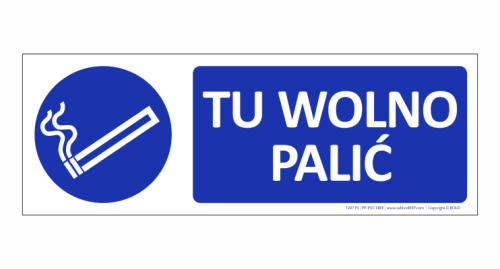 Znak "Tu wolno palić" Bold
