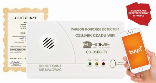 CZUJNIK CZADU WiFi ''EL HOME'' CD-31B8-TY  Eura
