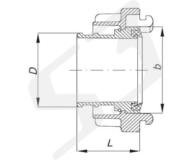 Łącznik - rysunek techniczny