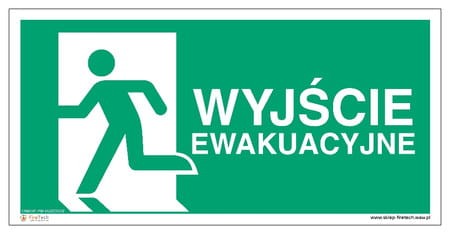 Znak "Drzwi (wyjście) ewakuacyjne lewostronne" Signproject