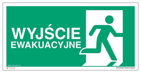 Znak "Drzwi (wyjście) ewakuacyjne prawostronne" Signproject
