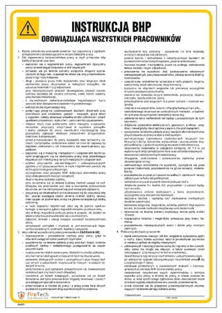 Znak "Instrukcja BHP obowiązująca wszystkich pracowników" Signproject