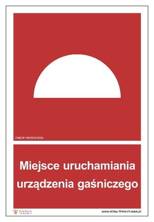 Znak "Miejsce uruchamiania urządzenia gaśniczego" Signproject