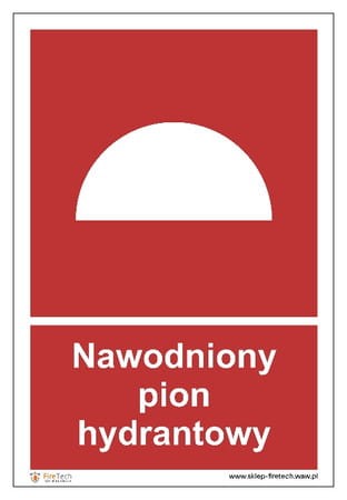 Znak "Nawodniony pion hydrantowy" Signproject 