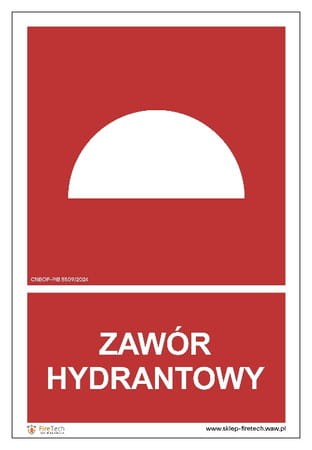 Znak "Zawór hydrantowy" Signproject