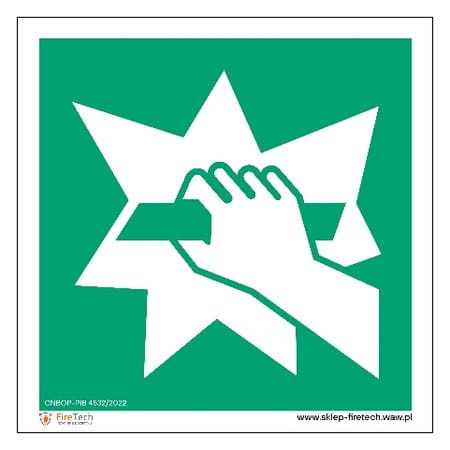 Znak "Stłuc aby uzyskać dostęp" Signproject