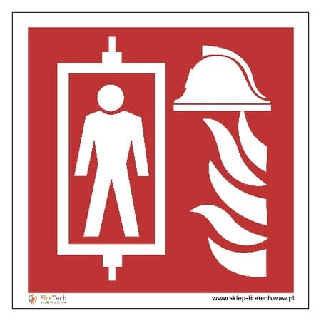 Znak "Dźwig dla straży pożarnej" Signproject