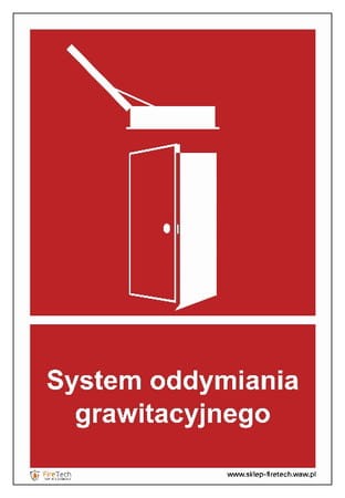 Znak "System oddymiania grawitacyjnego"  Signproject 