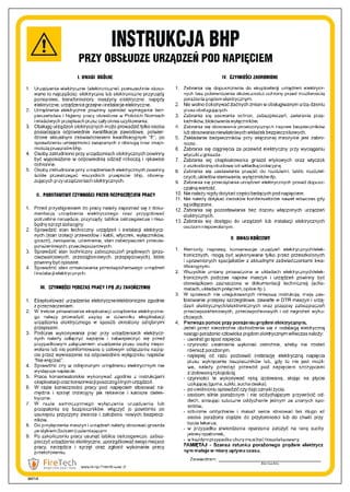 Znak "Instrukcja BHP przy obsłudze urządzeń pod napięciem"