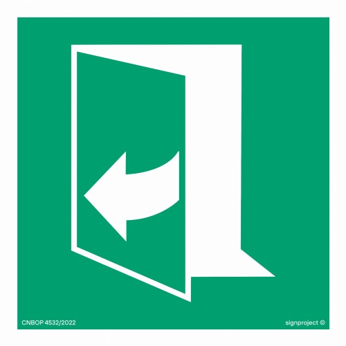 Znak "Ciągnąć z prawej strony aby otworzyć" Signproject