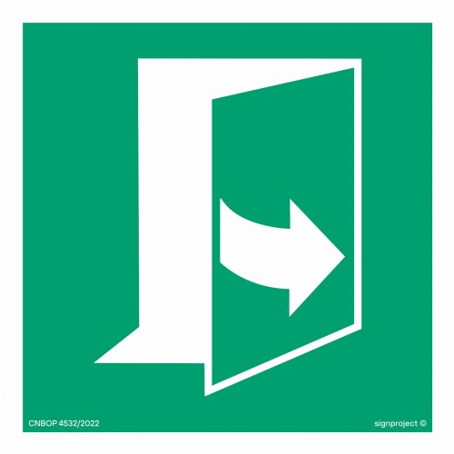 Znak "Ciągnąć z lewej strony aby otworzyć" Signproject