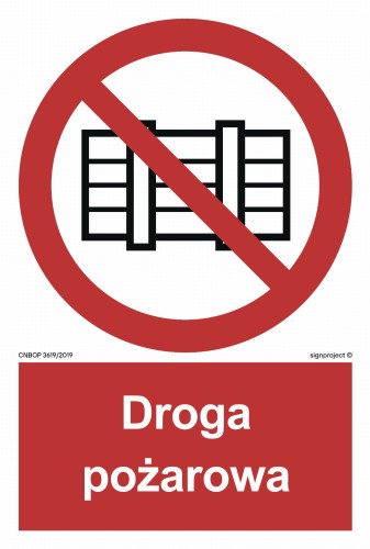 Znak "Droga pożarowa" Signproject