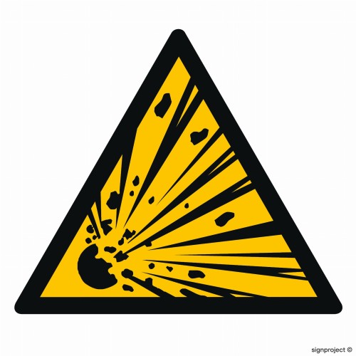 Znak "Niebezpieczeństwo wybuchu''    Signproject 