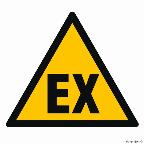 Znak "Ostrzeżenie przed atmosferą wybuchową" Signproject