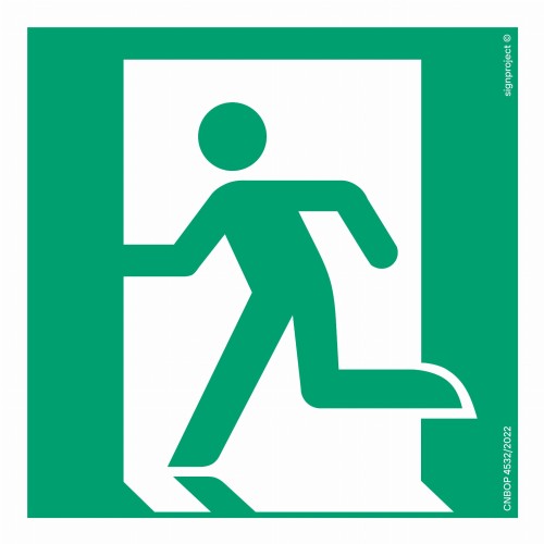 Znak "Drzwi (wyjście) ewakuacyjne lewostronne" Signproject