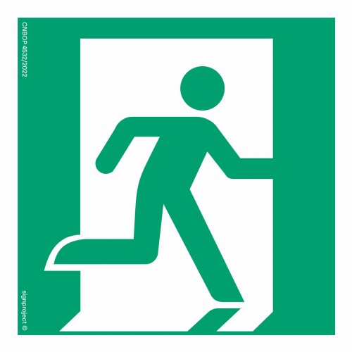 Znak "Drzwi (wyjście) ewakuacyjne prawostronne" Signproject