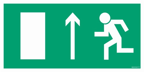 Znak "Kierunek do wyjścia drogi ewakuacyjnej w górę" Signproject