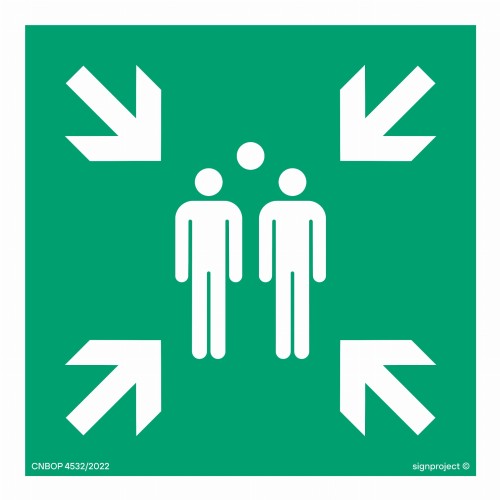 Znak "Miejsce zbiórki do ewakuacji" Signproject