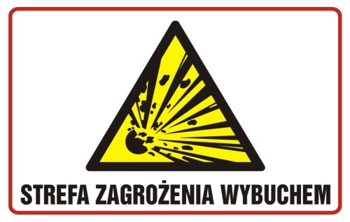 Znak "Strefa zagrożenia wybuchem"  Signproject 