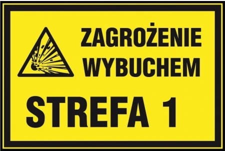 Znak "Zagrożenie wybuchem. Strefa 1"  Signproject 