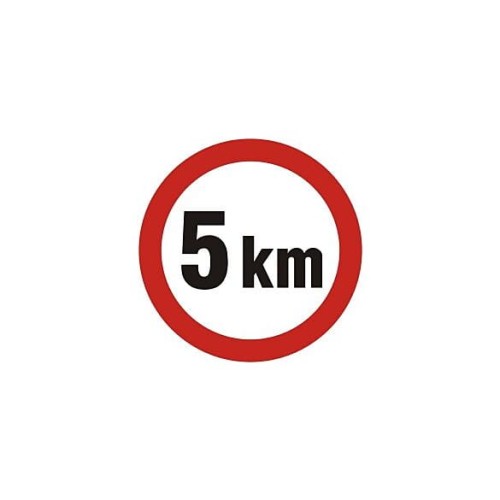 Znak "Ograniczenie prędkości 5"  Signproject 
