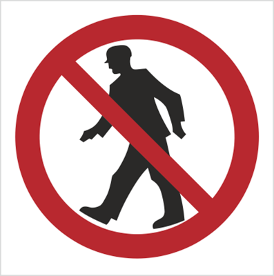 Znak "Zakaz przejścia''  Signproject