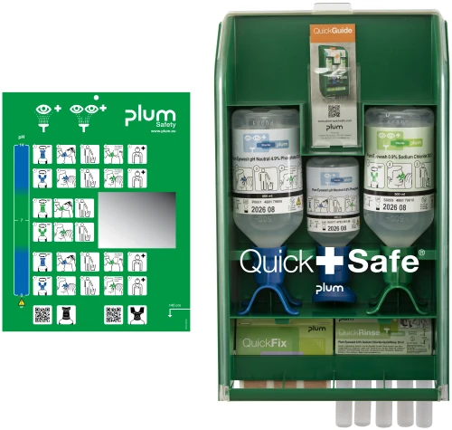 Apteczka przemysłowa Plum QuickSafe Chemical Industry — stacja ścienna pierwszej pomocy