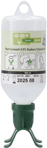 Płuczka do oczu Plum 0,9% NaCl — 500 ml (DUO)