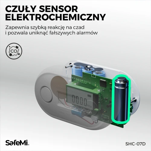 Czujnik tlenku węgla (czadu) SafeMi SHC-07D