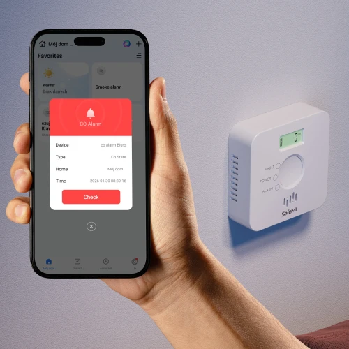 Czujnik tlenku węgla (czadu) SafeMi SHC-10W