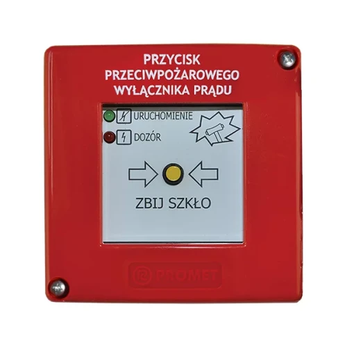 Przycisk przeciwpożarowego wyłącznika prądu PPWP-A