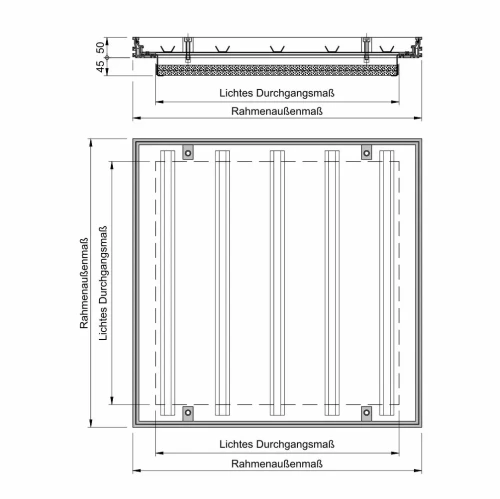 Przeciwpożarowa pokrywa włazu z aluminium Seria 5000