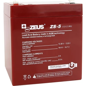 Akumulator bezobsługowy ZEUS 5Ah/12V